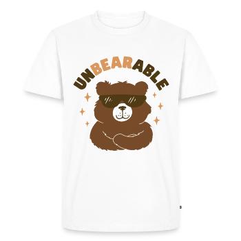 UnBEARable - Men's Premium Organic T-Shirt - white - Front - Nico (187cm)