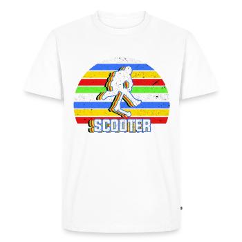 trottinette freestyle - T-shirt Premium bio Homme - blanc - Devant - Nico (187cm)