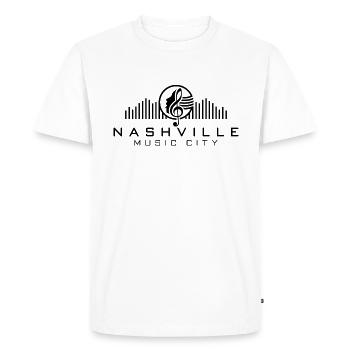 Nashville Tennessee Musicien Music City Cadeau - T-shirt Premium bio Homme - blanc - Devant - Nico (187cm)