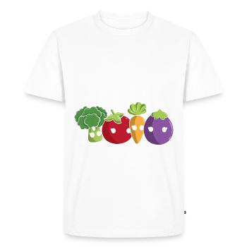 Équipe Veggie Végétarien Vegan Veganisme - T-shirt Premium bio Homme - blanc - Devant - Nico (187cm)