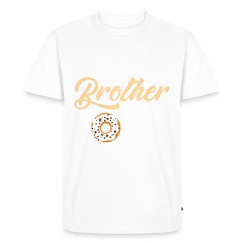 J’échangerais mon frère contre des beignets - T-shirt Premium bio Homme - blanc - Devant - Nico (187cm)