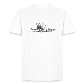 Greenkeeper Lawn Mower Gardener Garden Gift Idea - Men's Premium Organic T-Shirt - white - Front - Nico (187cm)