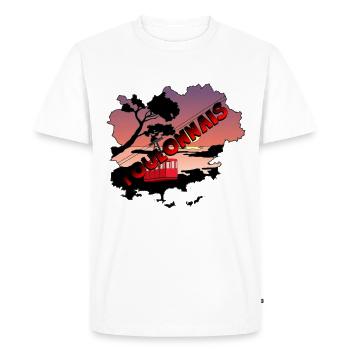 Toulonnais version 2 - T-shirt Premium bio Homme - blanc - Devant - Nico (187cm)