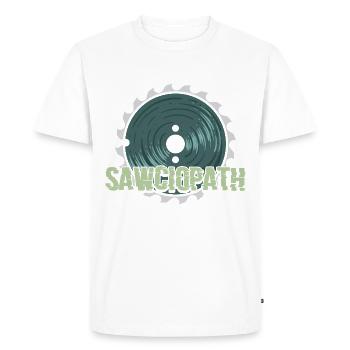 Sawciopath Funny Woodworker Joiner Carpenter - Men's Premium Organic T-Shirt - white - Front - Nico (187cm)