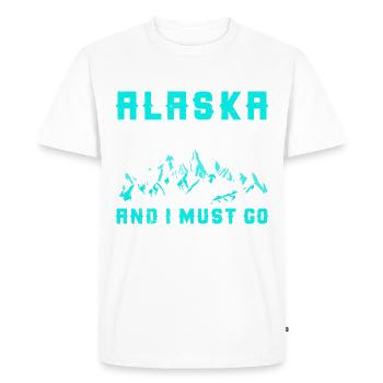 L’Alaska appelle et je dois y aller - T-shirt Premium bio Homme - blanc - Devant - Nico (187cm)