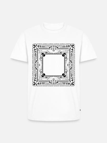 Bandana Schwarz - Männer Premium Bio T-Shirt - Weiß