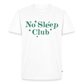 No Sleep Club - Men's Premium Organic T-Shirt - white - Front - Nico (187cm)