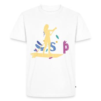 SUP Rétro Stand Up Paddle Boarding - T-shirt Premium bio Homme - blanc - Devant - Nico (187cm)