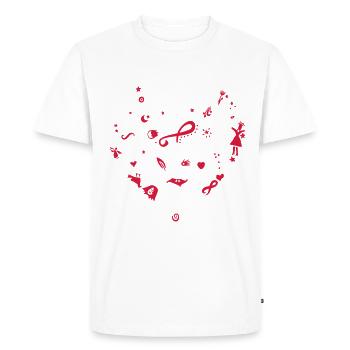 Graphodisiac - Men's Premium Organic T-Shirt - white - Front - Nico (187cm)