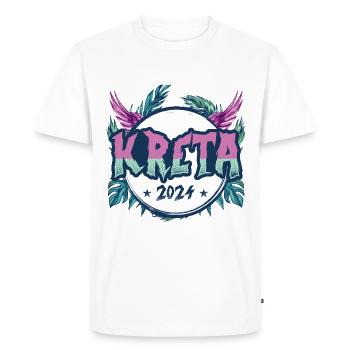 Crete 2024 Holidays - Men's Premium Organic T-Shirt - white - Front - Nico (187cm)