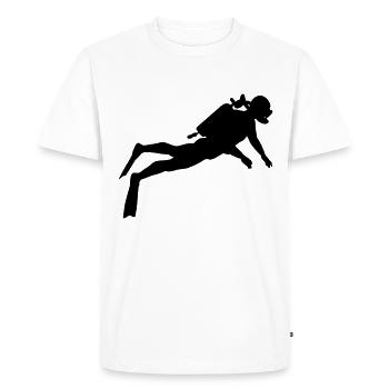 Cadeau d’exercice de plongée sportive Cool - T-shirt Premium bio Homme - blanc - Devant - Nico (187cm)