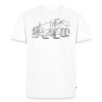 Grue mobile Grue Terex Citikran AC 40 - T-shirt Premium bio Homme - blanc - Devant - Nico (187cm)