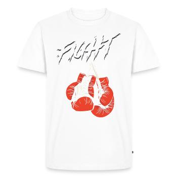 Combat de boxe - T-shirt Premium bio Homme - blanc - Devant - Nico (187cm)
