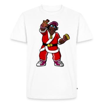 Rappeur du Père Noël - T-shirt Premium bio Homme - blanc - Devant - Nico (187cm)