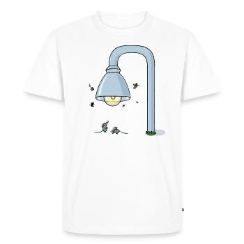 Two little mice meet under a lantern - Men's Premium Organic T-Shirt - white - Front - Nico (187cm)