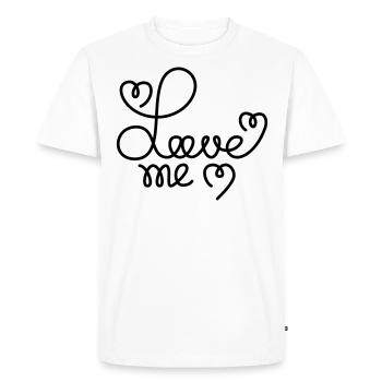 Aimez-moi - T-shirt Premium bio Homme - blanc - Devant - Nico (187cm)