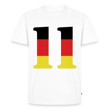 11 Numéro Jersey Allemagne - T-shirt Premium bio Homme - blanc - Devant - Nico (187cm)