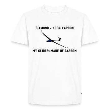 Tshirt Glider Glisse Cadeau - T-shirt Premium bio Homme - blanc - Devant - Nico (187cm)