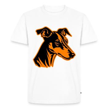 Greyhound Dog Head - Men's Premium Organic T-Shirt - white - Front - Nico (187cm)