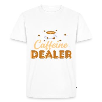 Distributeur de caféine Funny Barista Coffee Bar - T-shirt Premium bio Homme - blanc - Devant - Nico (187cm)