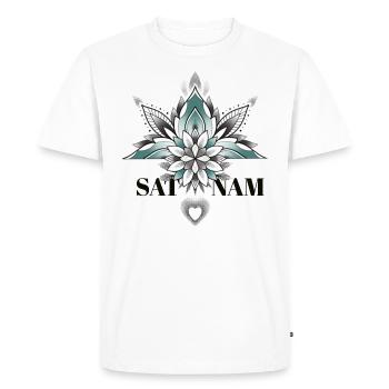 Sat Nam - Men's Premium Organic T-Shirt - white - Front - Nico (187cm)