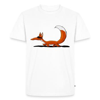 renard sournois - T-shirt Premium bio Homme - blanc - Devant - Nico (187cm)
