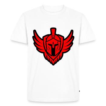 Spartan Helmet Icon - Men's Premium Organic T-Shirt - white - Front - Nico (187cm)