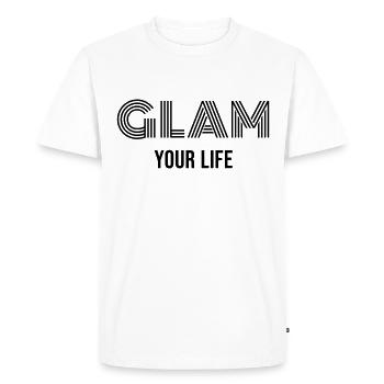 Glam votre vie - T-shirt Premium bio Homme - blanc - Devant - Nico (187cm)