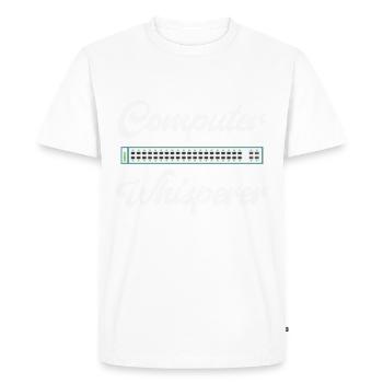 Computer Whisperer IT Tech Support Network - Men's Premium Organic T-Shirt - white - Front - Nico (187cm)