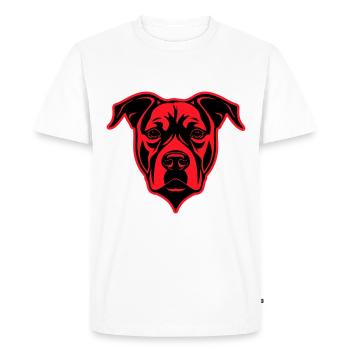 Staffordshire Bull Terrier Dog Head - Men's Premium Organic T-Shirt - white - Front - Nico (187cm)
