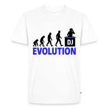 DJ Evolution Music Lover Design - T-shirt Premium bio Homme - blanc - Devant - Nico (187cm)