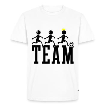 Football par équipe Football - T-shirt Premium bio Homme - blanc - Devant - Nico (187cm)