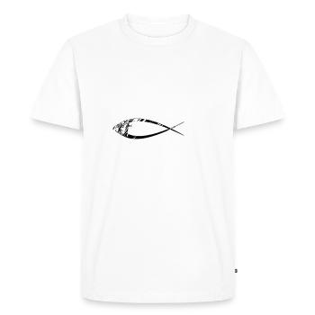 Jesus, Christ, God, Faith, Church, Christian - Men's Premium Organic T-Shirt - white - Front - Nico (187cm)