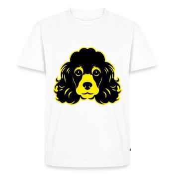 Caniche chien Portrait d’animal - T-shirt Premium bio Homme - blanc - Devant - Nico (187cm)