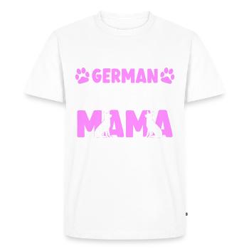 German Shepherd Mama Mother - Men's Premium Organic T-Shirt - white - Front - Nico (187cm)