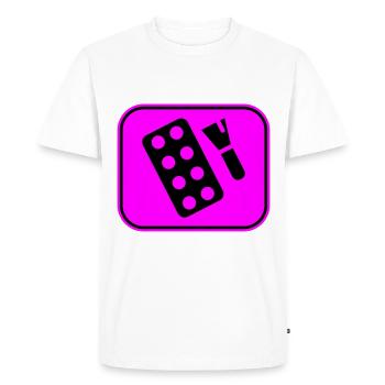 Icône cosmétique de maquillage - T-shirt Premium bio Homme - blanc - Devant - Nico (187cm)