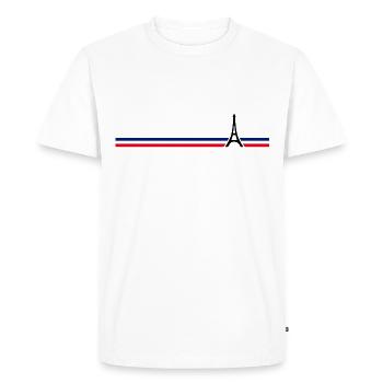 Paris - Eiffel Tower - Men's Premium Organic T-Shirt - white - Front - Nico (187cm)