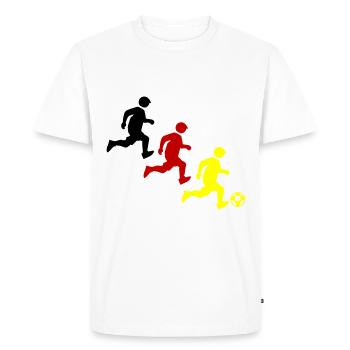 Football Football Allemagne - T-shirt Premium bio Homme - blanc - Devant - Nico (187cm)