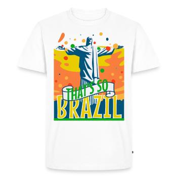 Brazil Rio de Janeiro Brazil Cristo Redentor - Men's Premium Organic T-Shirt - white - Front - Nico (187cm)