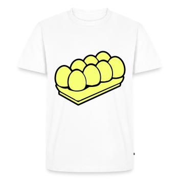 Symbole des œufs - T-shirt Premium bio Homme - blanc - Devant - Nico (187cm)