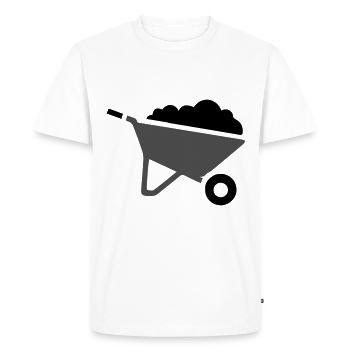 Symbole de la brouette - T-shirt Premium bio Homme - blanc - Devant - Nico (187cm)