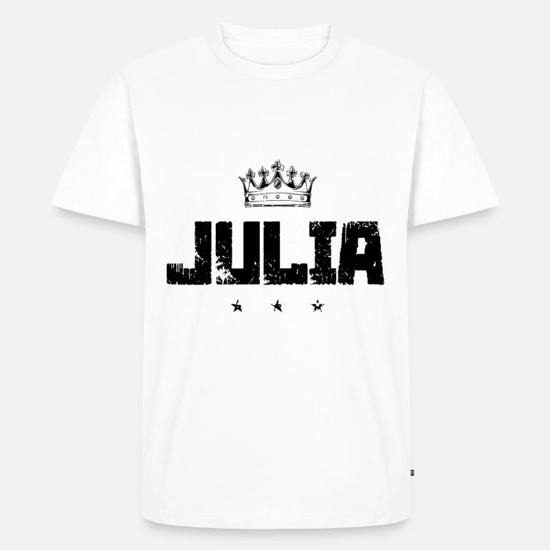 Julia - Männer Premium Bio T-Shirt - Weiß