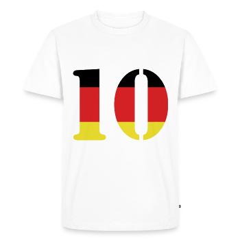 Maillot 10 numéros Allemagne - T-shirt Premium bio Homme - blanc - Devant - Nico (187cm)
