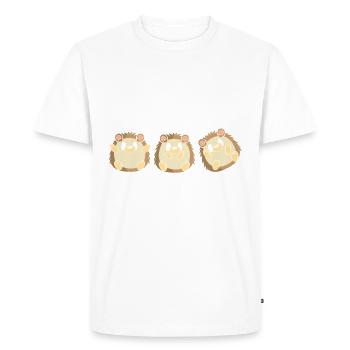 Les hérissons sont mon animal drôle hérisson - T-shirt Premium bio Homme - blanc - Devant - Nico (187cm)