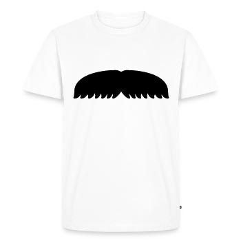 Mustache Hair Wings November Gift - Men's Premium Organic T-Shirt - white - Front - Nico (187cm)