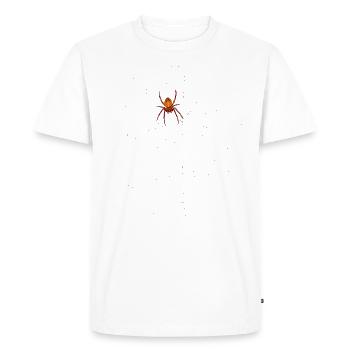 Araignée avec toile d’araignée - T-shirt Premium bio Homme - blanc - Devant - Nico (187cm)