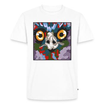 émeu bouquet art oiseau image portrait - T-shirt Premium bio Homme - blanc - Devant - Nico (187cm)