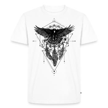 Mystic Crow - Men's Premium Organic T-Shirt - white - Front - Nico (187cm)
