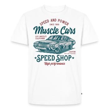Muscle Car Limited Edition - T-shirt Premium bio Homme - blanc - Devant - Nico (187cm)