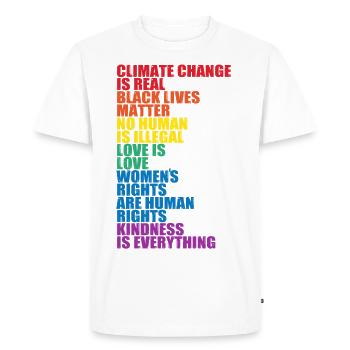 Science Equality LGBT Pride - Men's Premium Organic T-Shirt - white - Front - Nico (187cm)